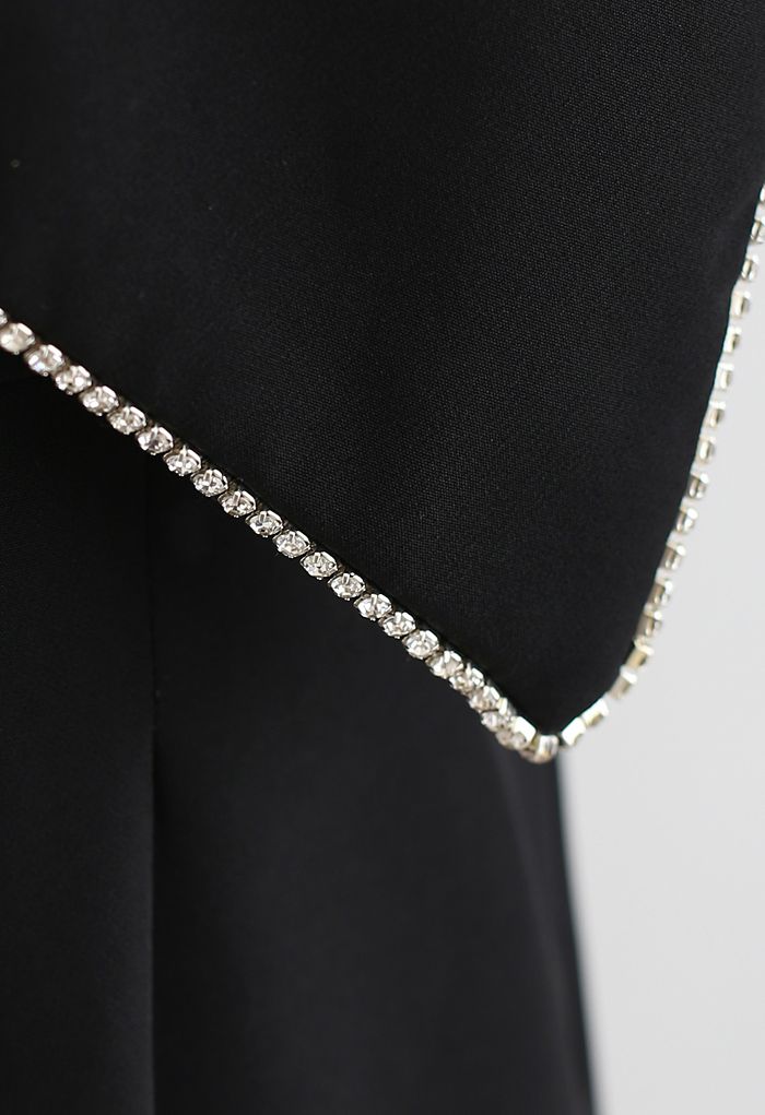 Bow Strap Oblique One-Shoulder Jumpsuit