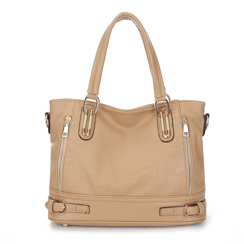 Classic Faux Leather Tote Bag for Women
