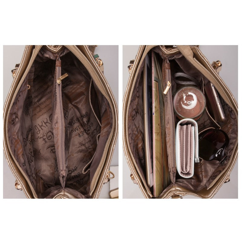 Set of 3 Matching Bags for Women with Wallet Accessory