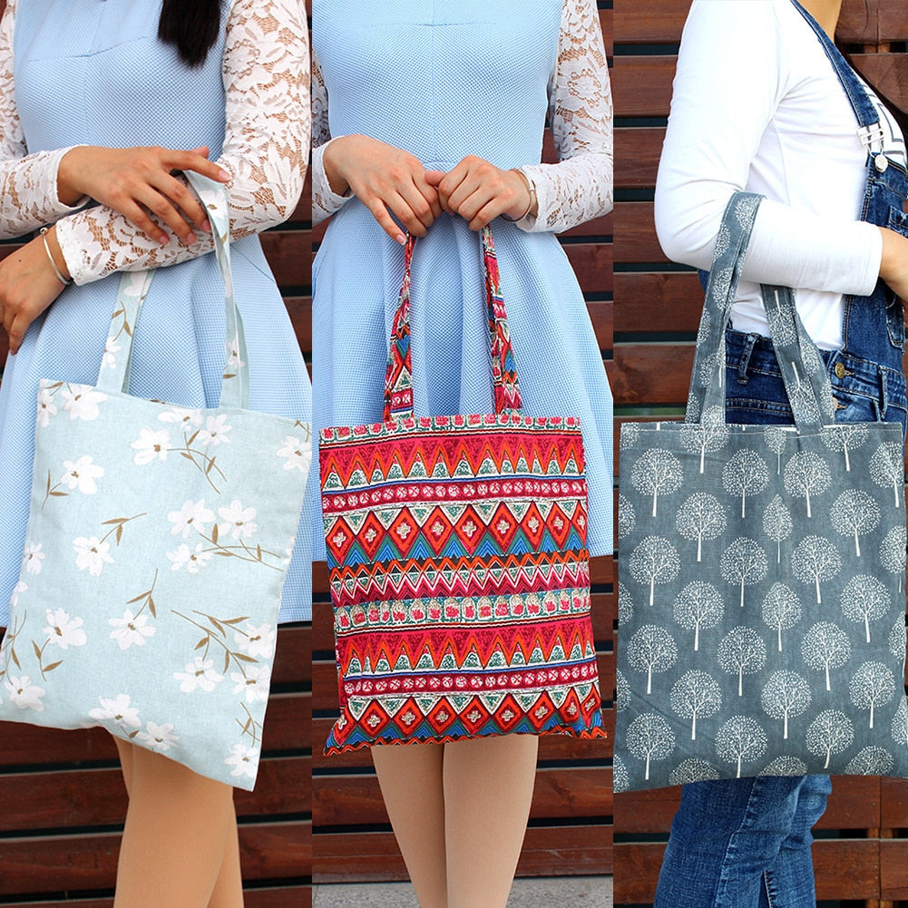 Patterned Casual Tote Bag