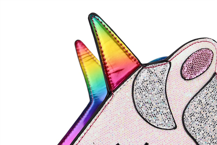 Sequined Unicorn Design Mini Crossbody Bag