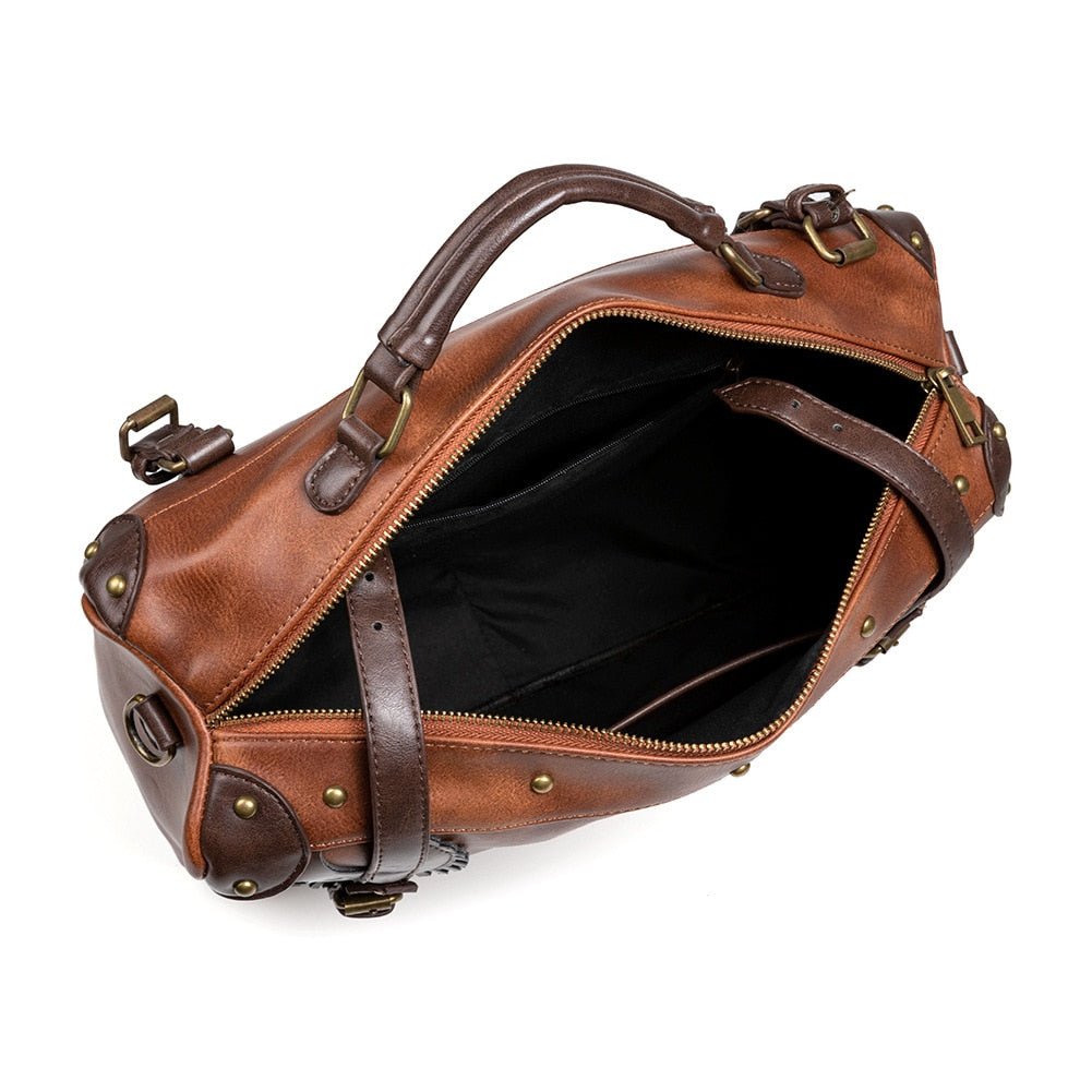 Steampunk Shoulder Bag with Gears