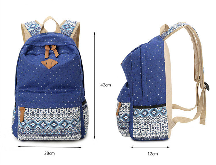 Ethnic Style Colorful Canvas Backpack