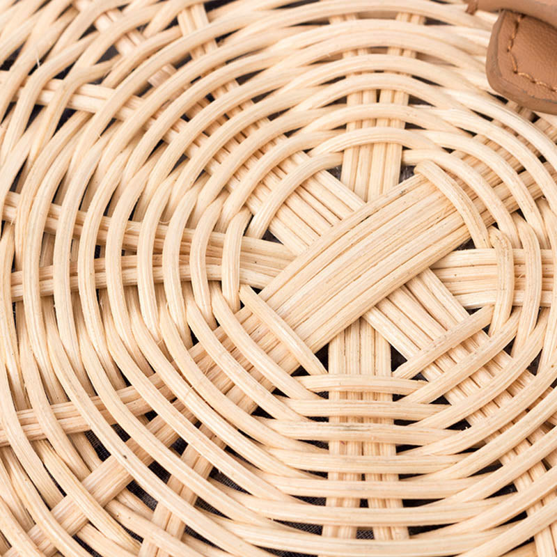 Round Woven Straw Bag
