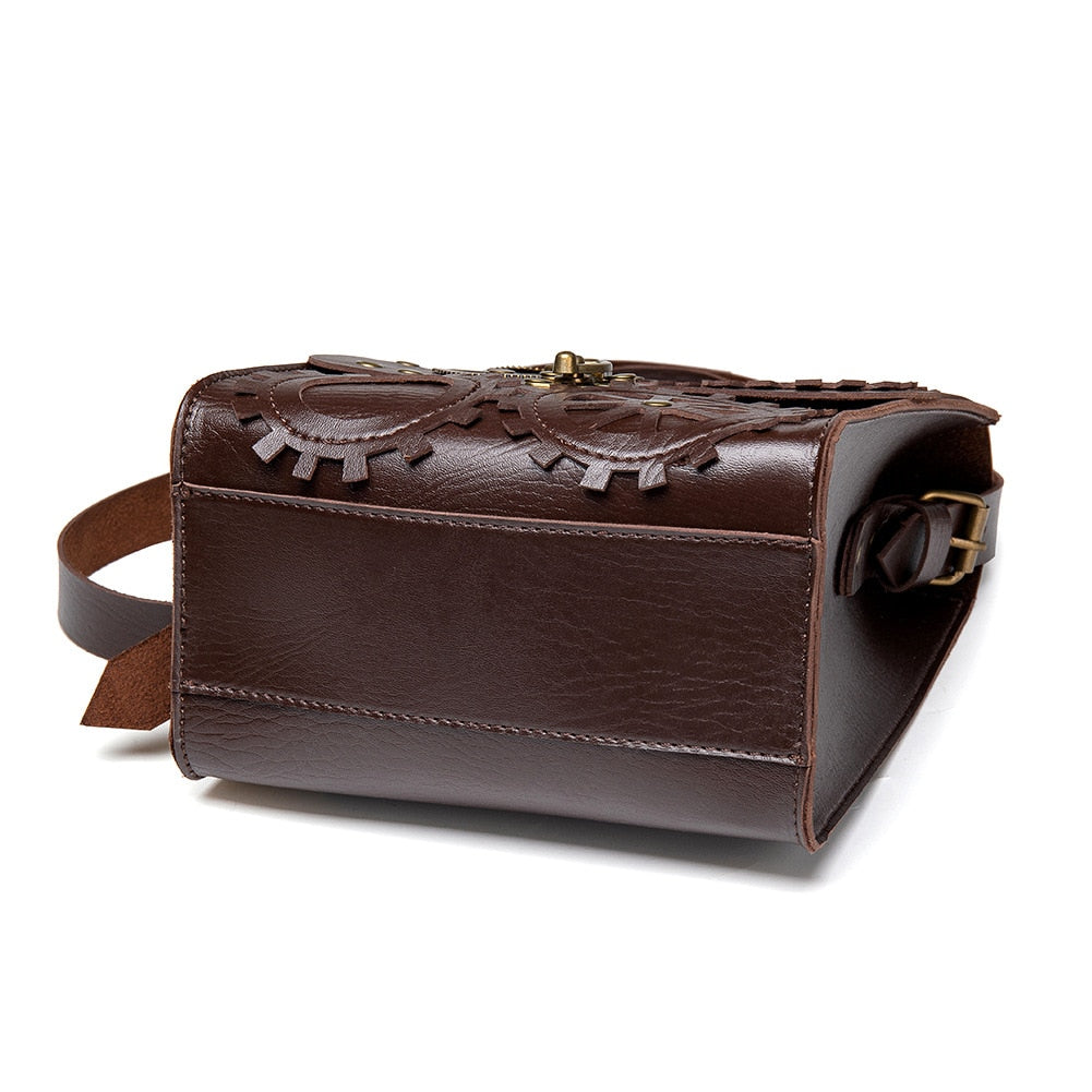 Steampunk Gear Decorated Messenger Bag