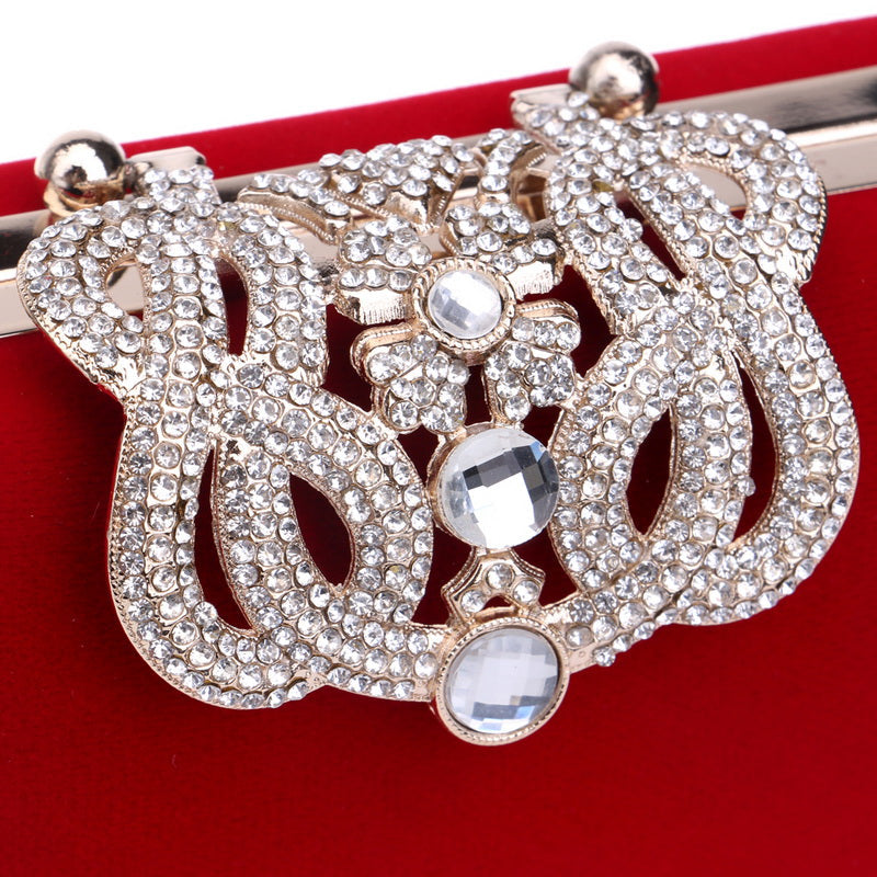 Luxury Vintage Rhinestone Clutch Bag