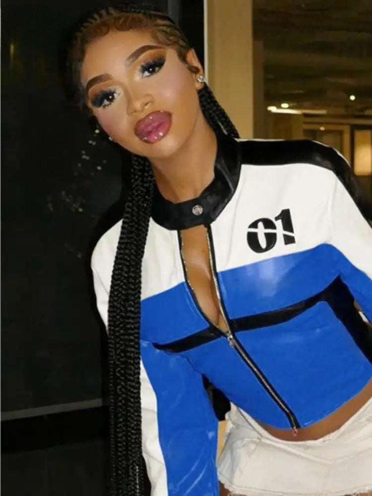 Faux Leather Moto Crop Jacket