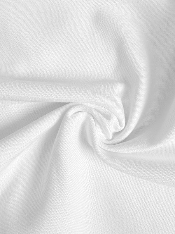 Loose Ruffle Sleeves Fringed Pleated Pockets Solid Color V-Neck Jumpsuits