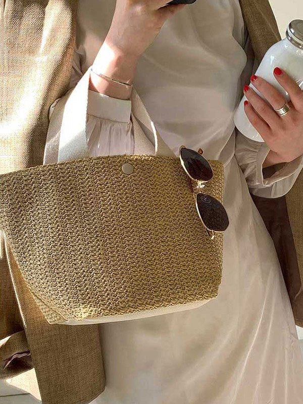 Split-Joint Woven Handbags Bags Accessories Bags