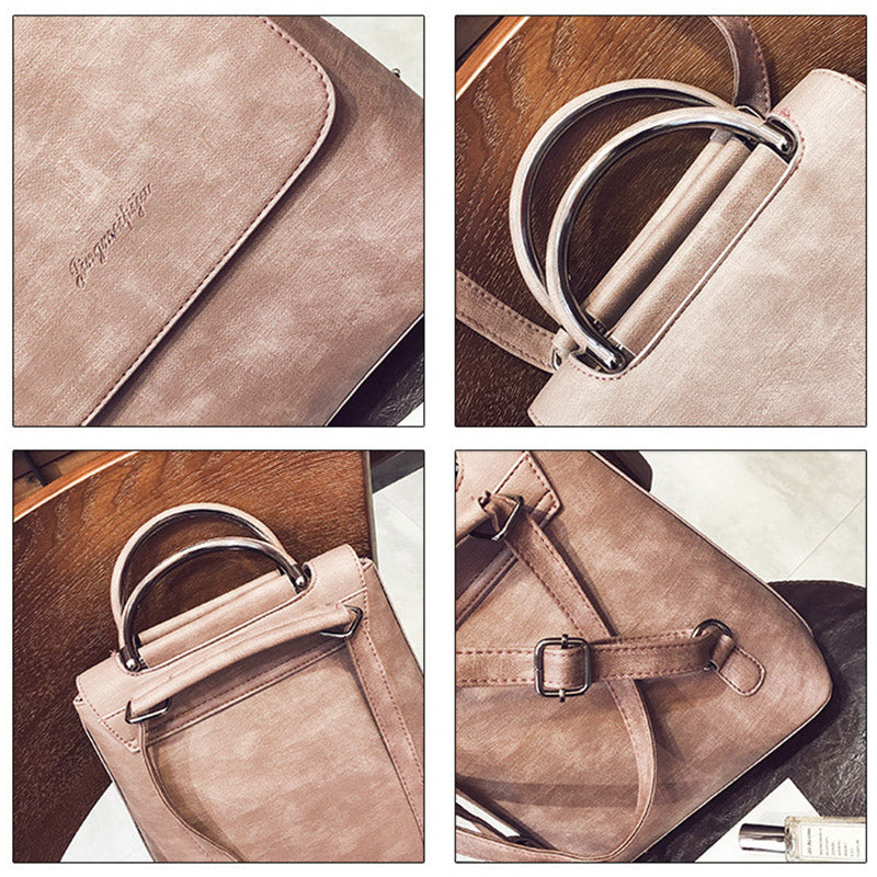 Marble Eco-Leather Backpack