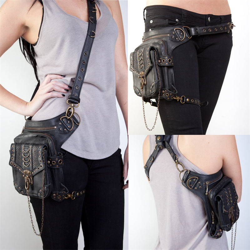 Unisex Steampunk Style Belt Bag
