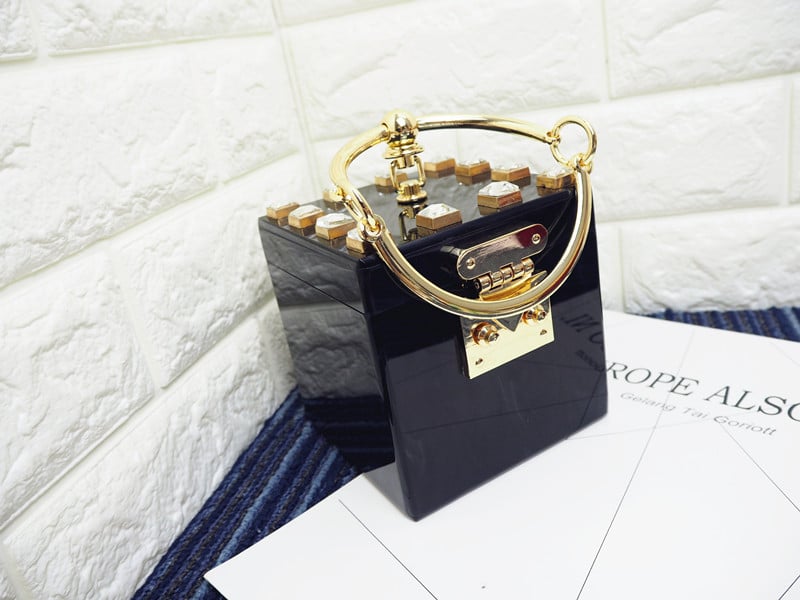 Acryllic Ring Handle Box Bag