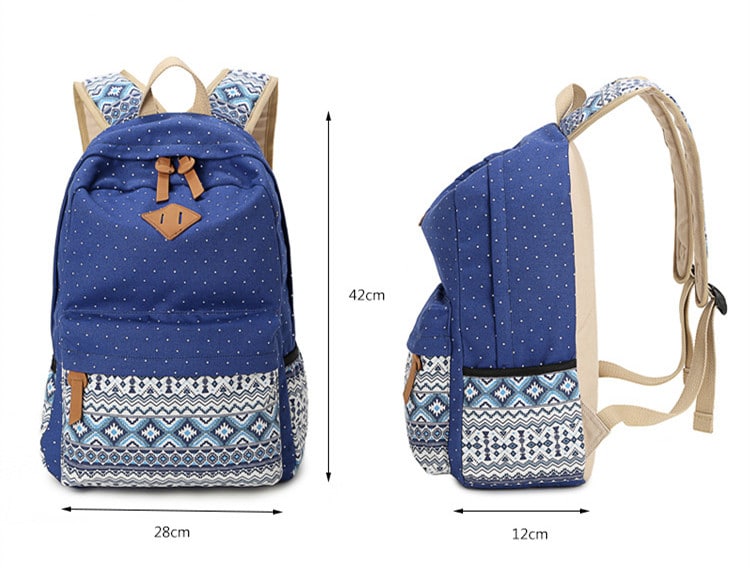 Ethnic Style Colorful Canvas Backpack