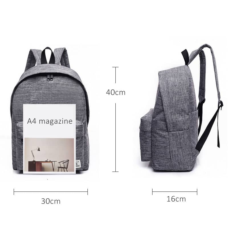 Simple Canvas School Backpacks