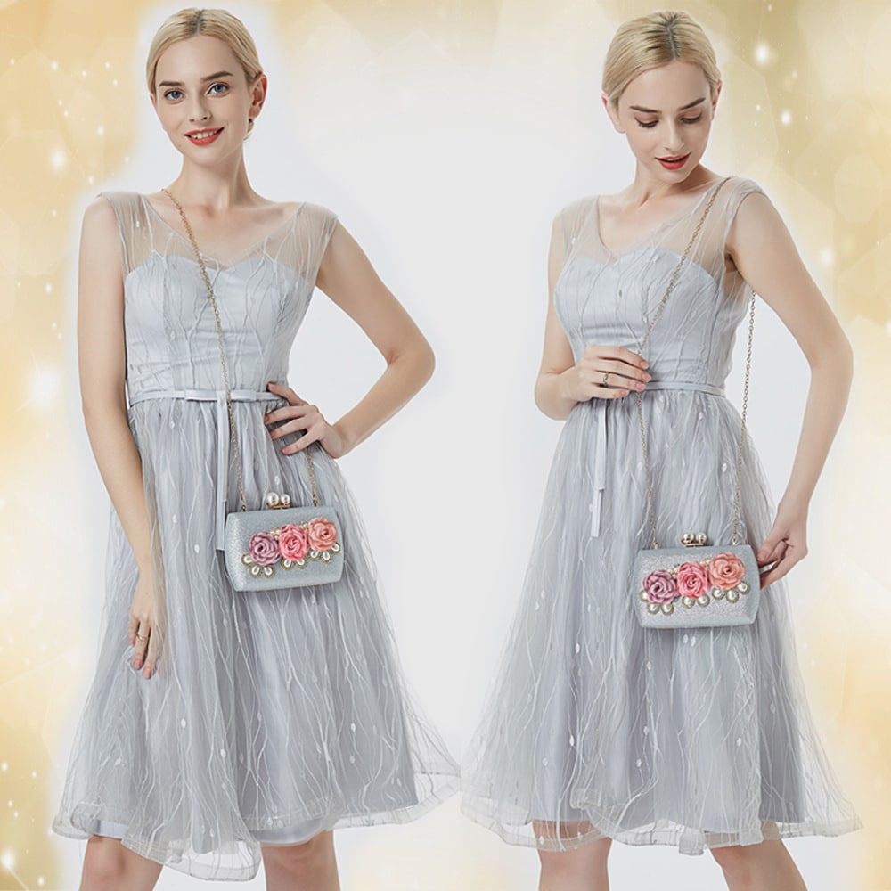 Handmade Floral Mini Evening Bag