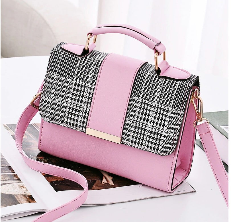 Plaid Pattern Mini Handbag