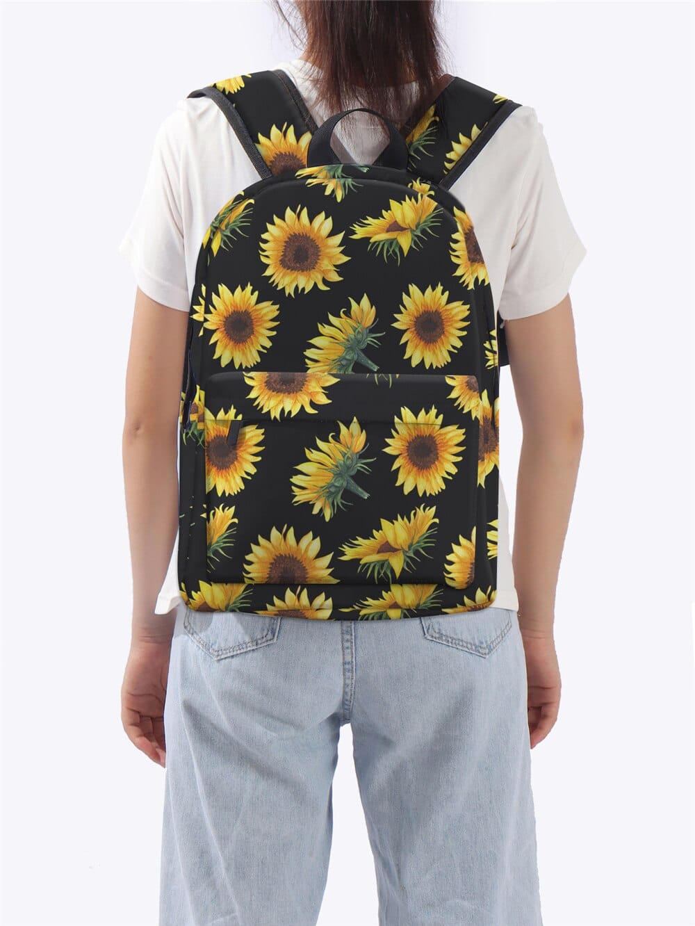 Sunflower Printing Backpack for Women
