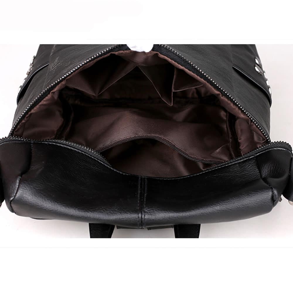 Trendy Multifunctional Solid Color Backpack