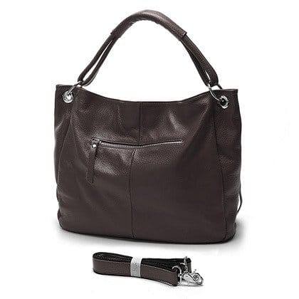 Soft Genuine Leather Tassel Tote Bag