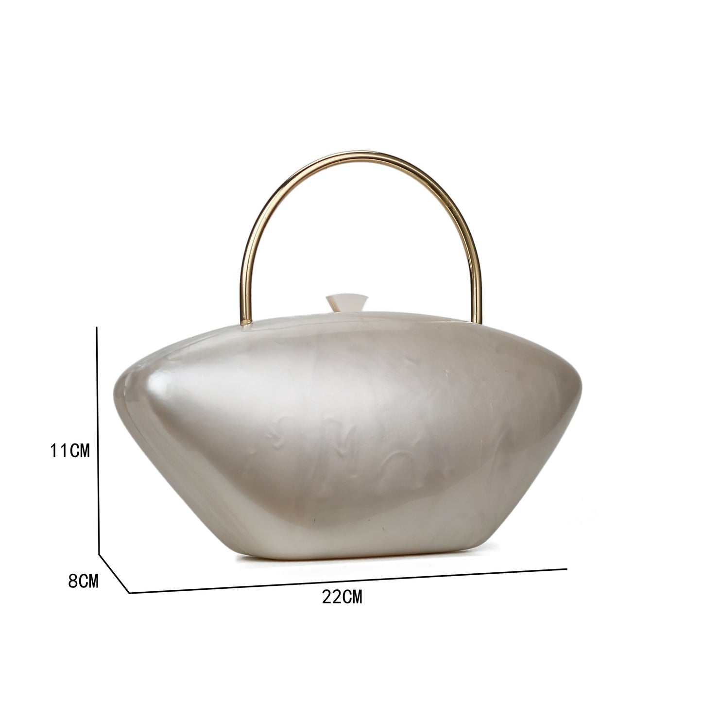 Alicja Pearlescent Acrylic Evening Bag