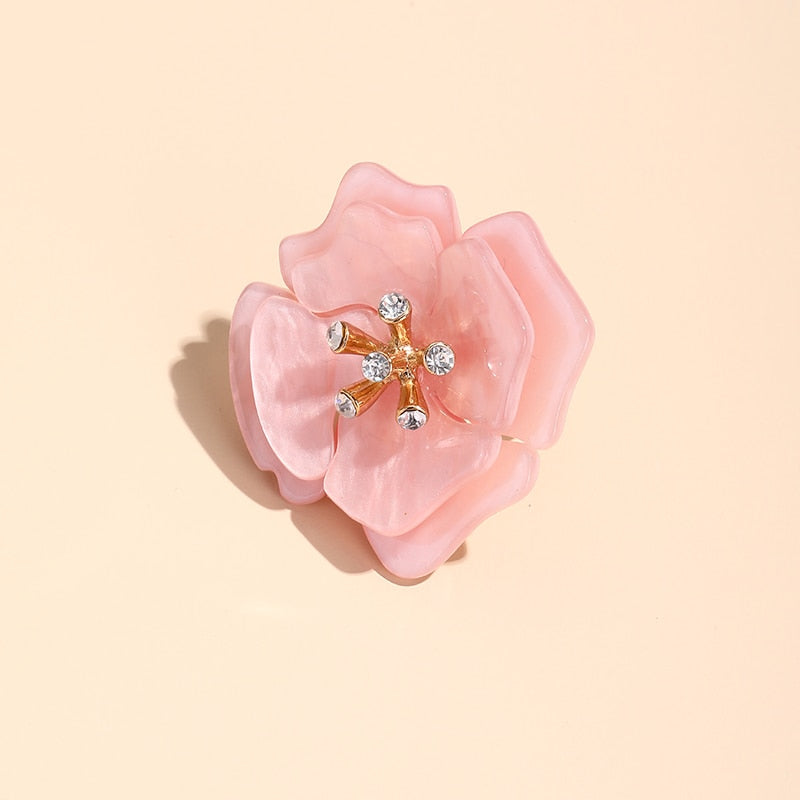 Anemone Resin Statement Flower Cocktail Rings - 11 colors