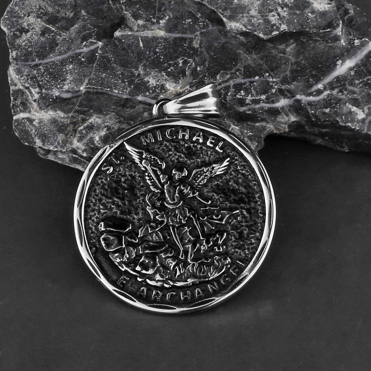 Arch Angel Michael Letter Necklace
