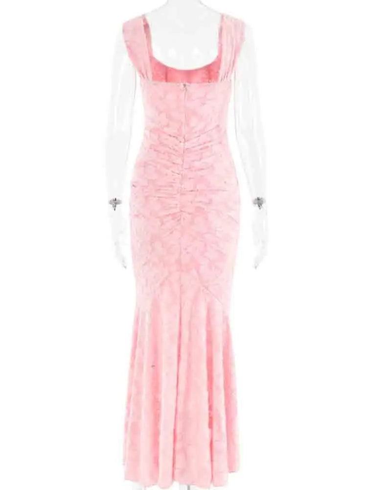 Christmas White Pleated Evening Party Lace Dress