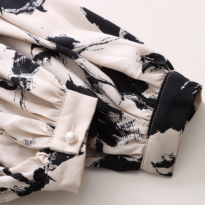 Bianca Black Floral Print Blouse - 3 Colors