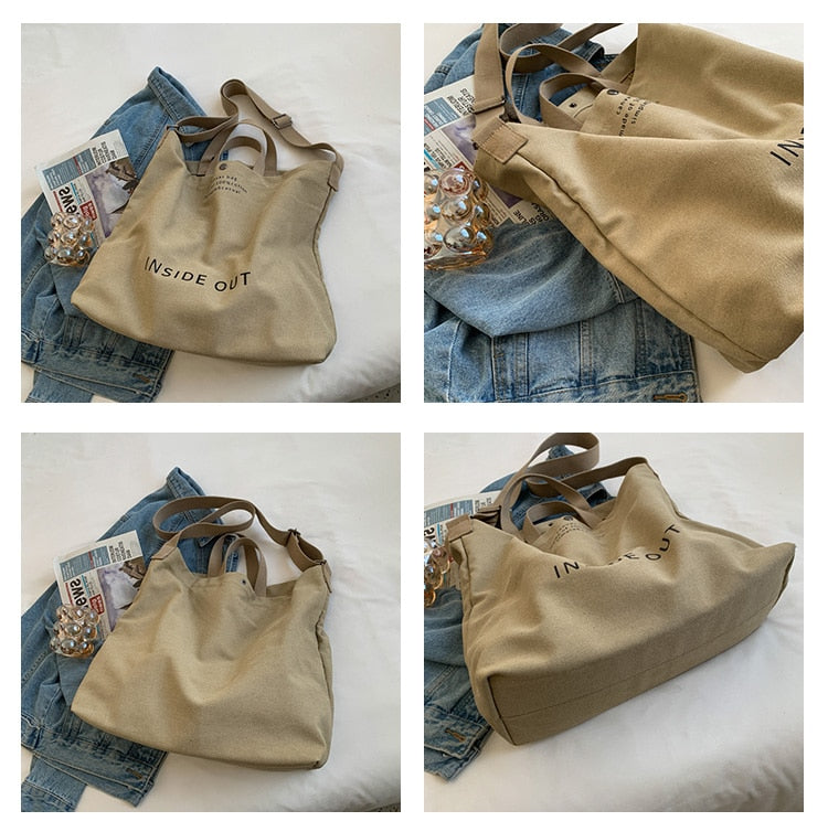 Birdie Large Casual Canvas Tote - 4 Colors
