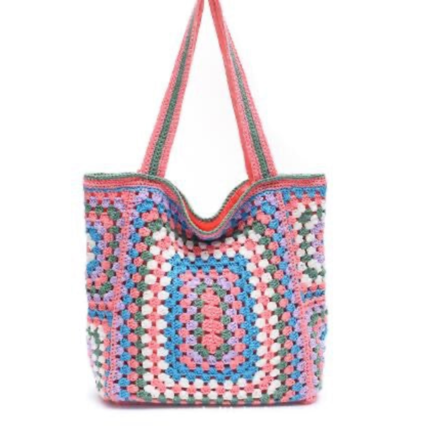 Bohemian Crochet Knit Totes - 16 Colors