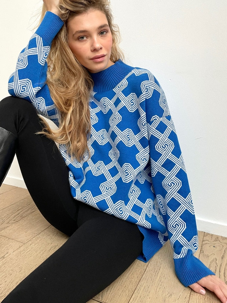 Bonnie Graphic Print Sweaters - 4 Colors