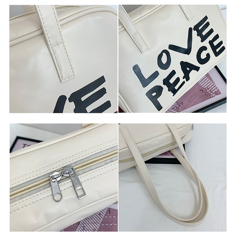 Casual LOVE PEACE Bowling Bag