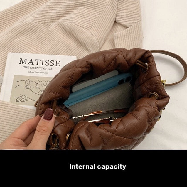 Cecila Quilted Pouch Mini Tote Bag - 3 Colors