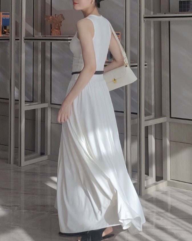 Cora Minimalist Tank and Flare Maxi Dress - 2 Colors