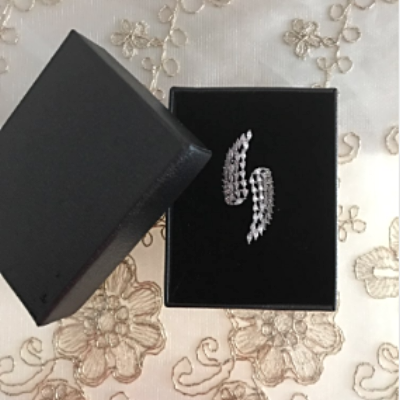 Crystal Angel Feather Wing Cocktail Rings - 2 Colors