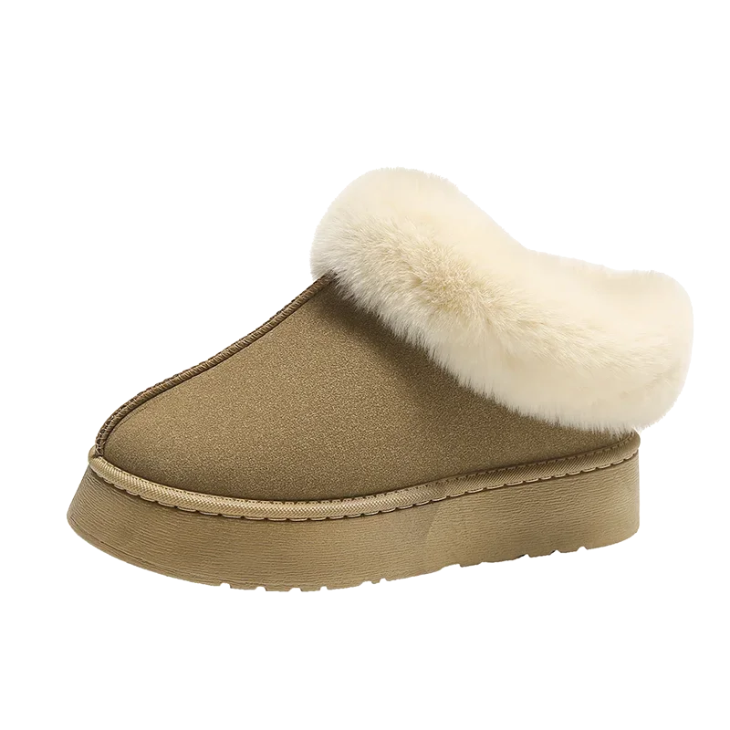 Faux Fur Winter Boots for Non Slip Women's Snow Boots Plush Warm Fashion Short Boot Comfortable Warm Platform Shoes