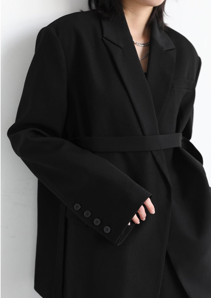 Fei Front Tie Blazer - 2 Colors