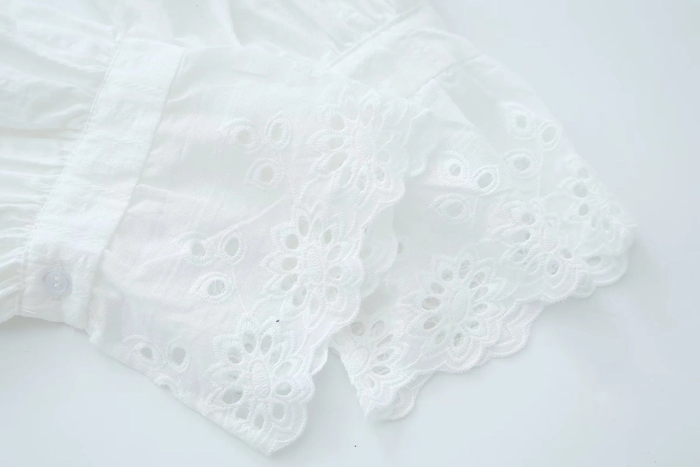 Geraldine Cotton Frill Lace Dress