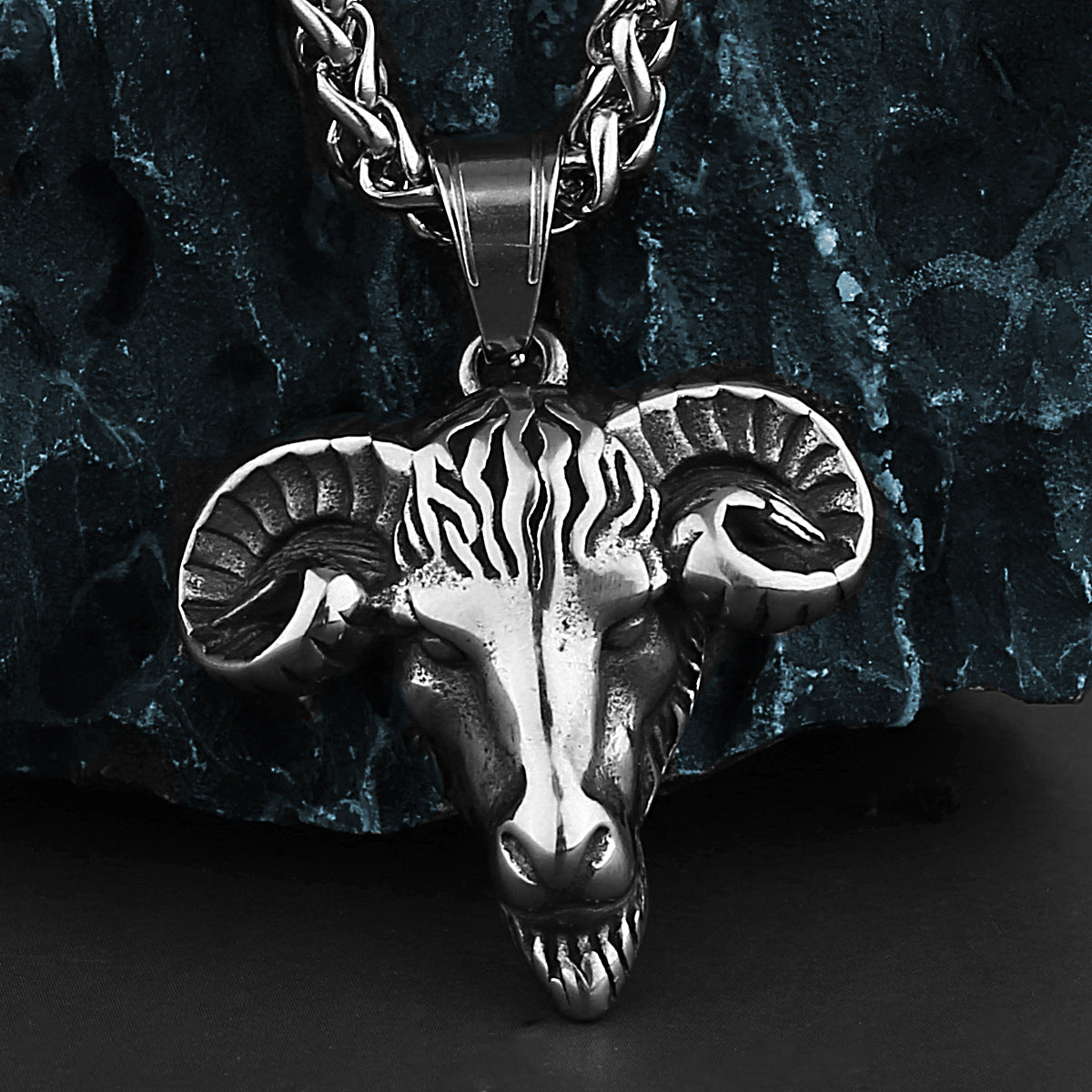 Goat Head Pendant Necklace