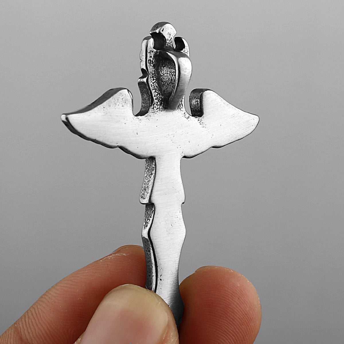 Goth Angel Wings Cross Necklace