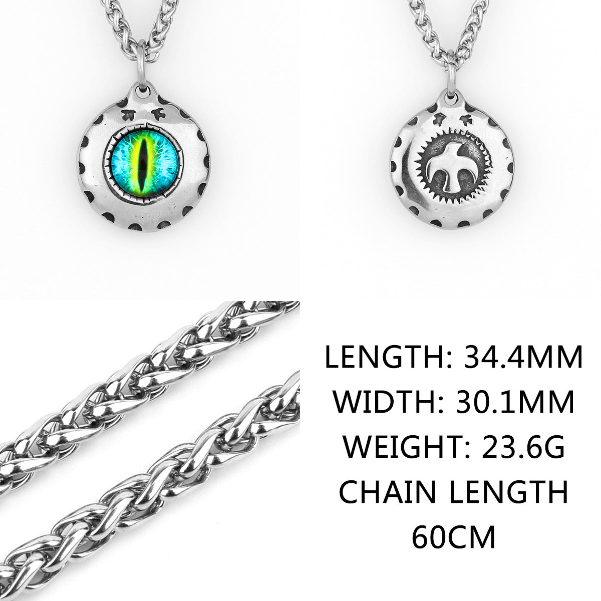 Goth Devil Eyes Necklace