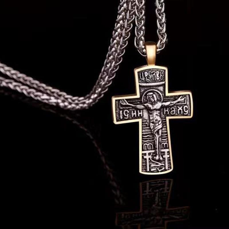 Goth Jesus Cross Necklace