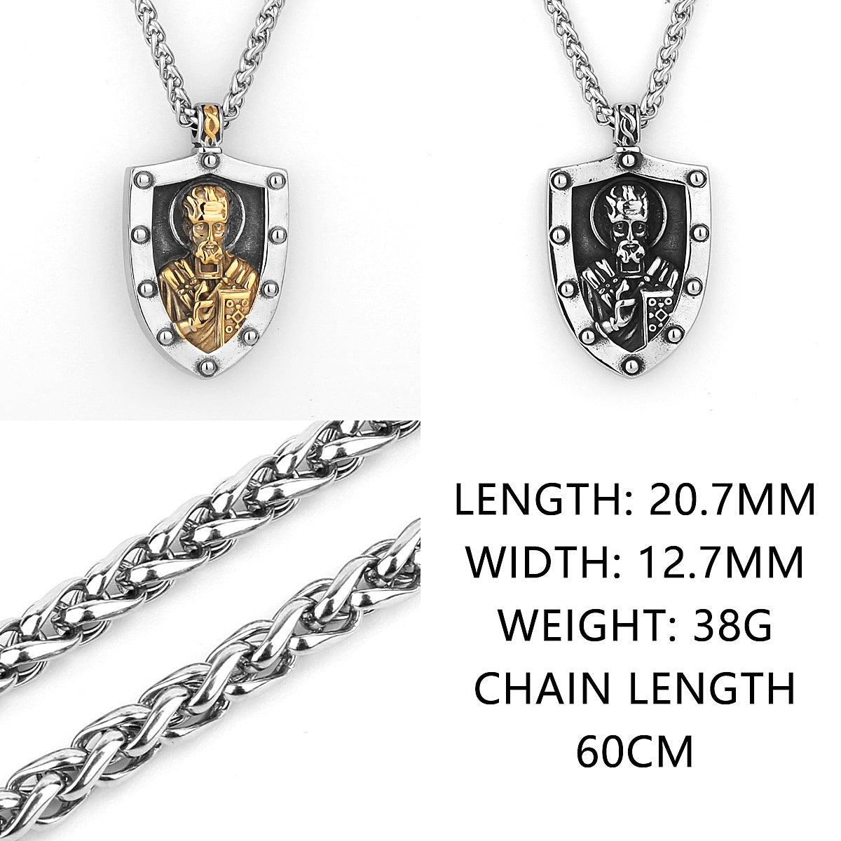 Goth Saint Nicholas Necklace