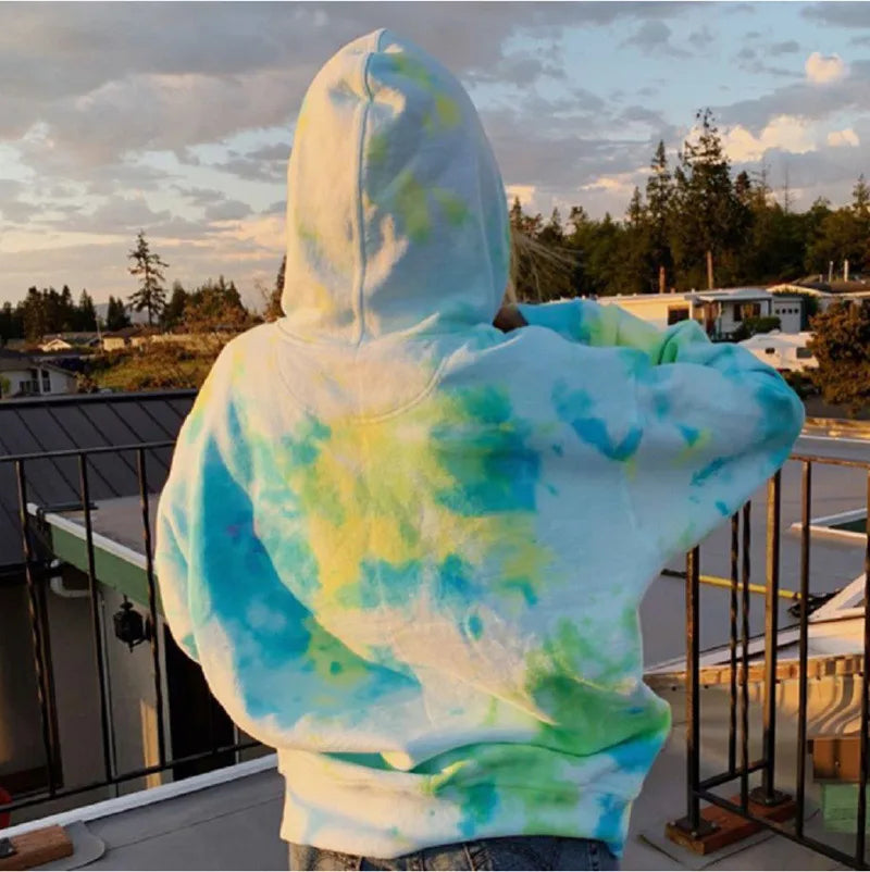 Tie Dye Oversized Pullover Hoodie