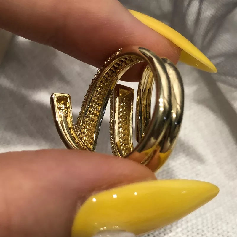 CZ Double Wrap Rings - Gold or Silver