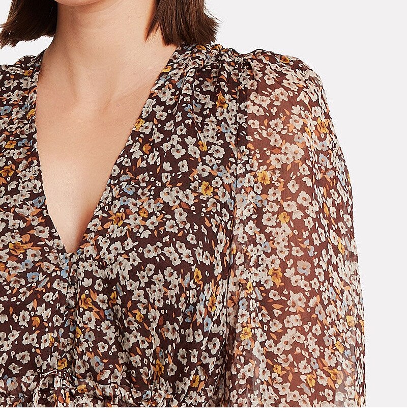 Lace Lantern Chiffon Dress