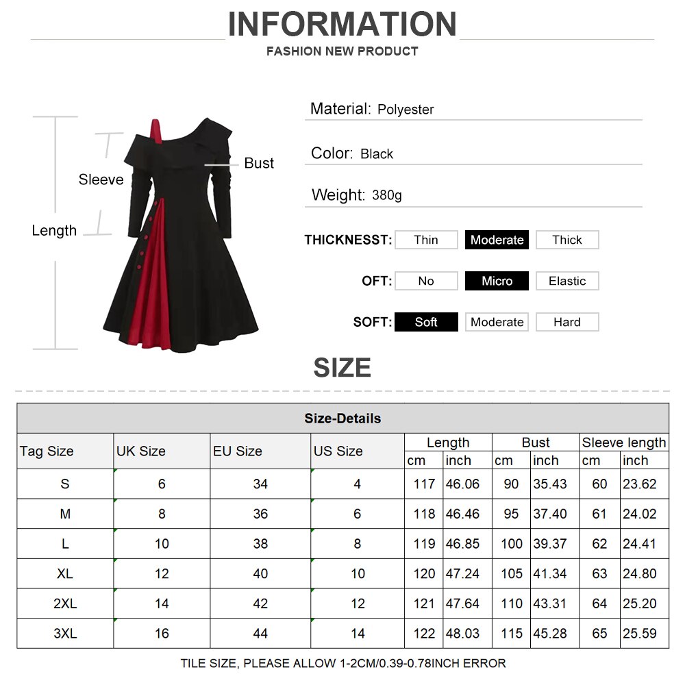 Vintage Asymmetric Ruffles Hem Sweatshirt Tunic Dress Skew Collar One Shoulder