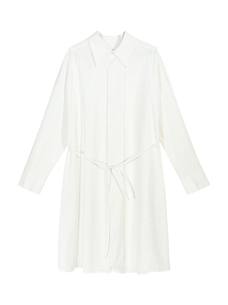Iseul Casual Waist Knot Shirts Dress - 3 Colors