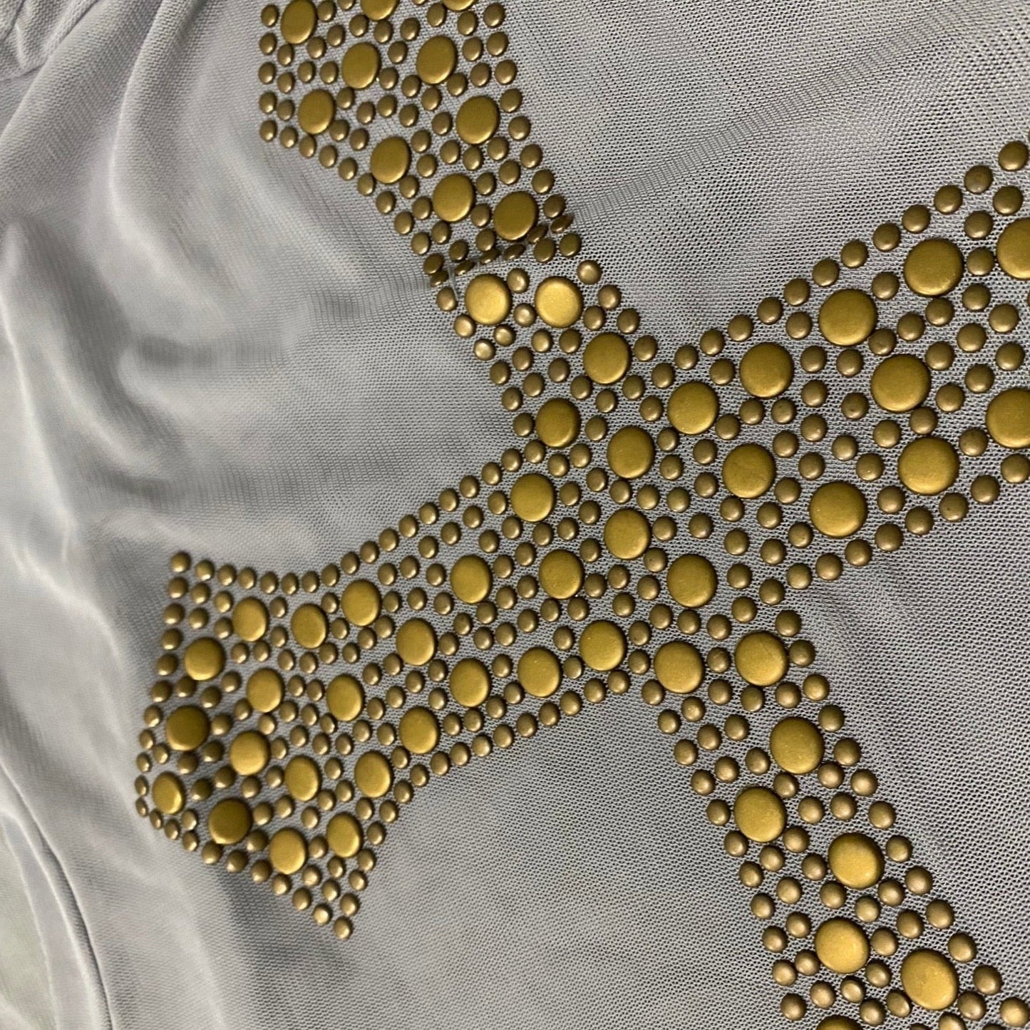 Isolde Gothic Cross Sequin Tissue Crop Top