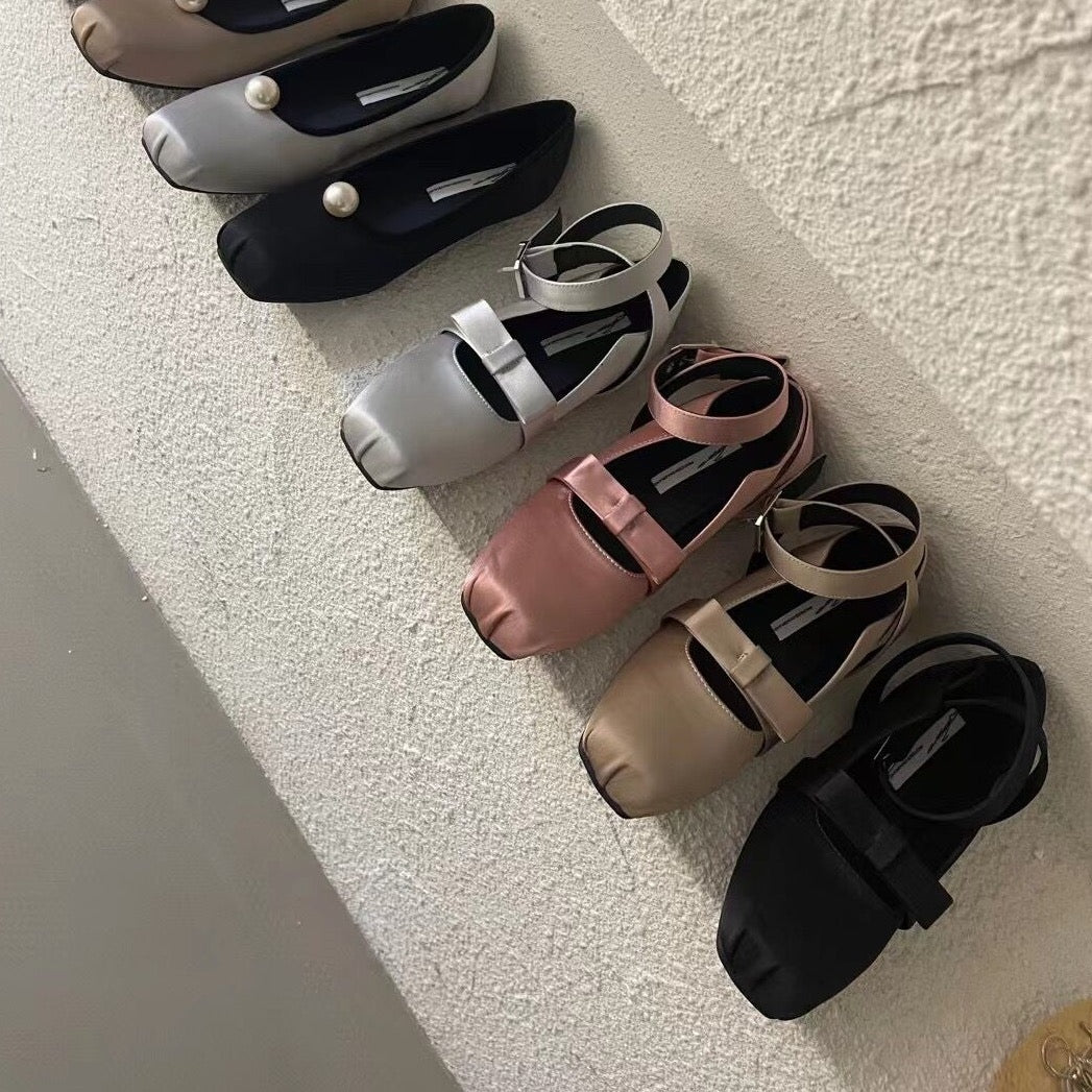 Jannie Satin Ballet Flats - 4 Colors